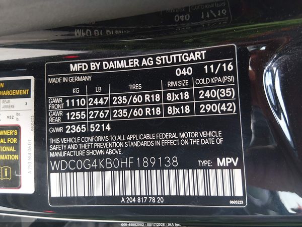 2017 MERCEDES-BENZ GLC 300 4MATIC