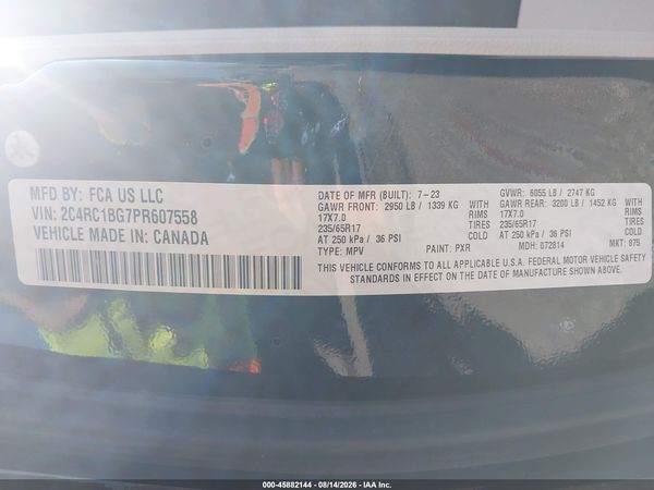 2023 CHRYSLER PACIFICA TOURING L