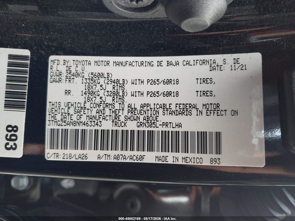 2022 TOYOTA TACOMA LIMITED