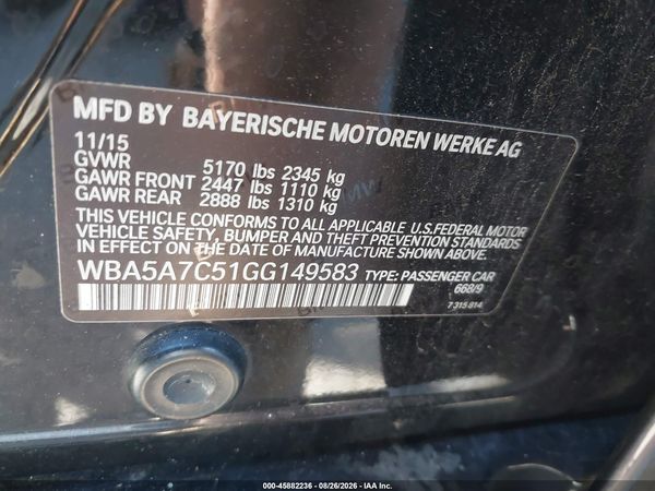 2016 BMW 528I XDRIVE — I8