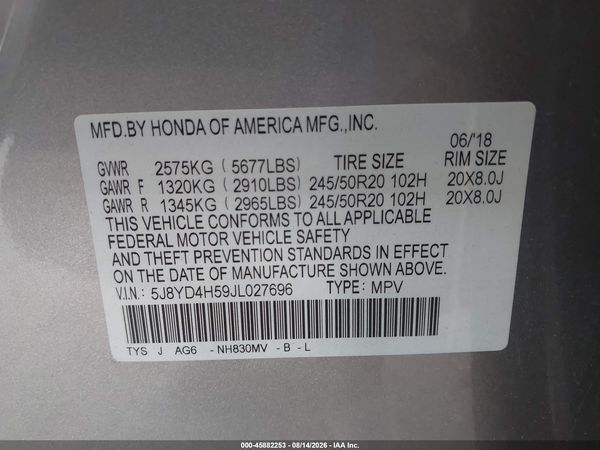 2018 ACURA MDX