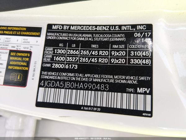 2017 MERCEDES-BENZ GLE 350 GLE350