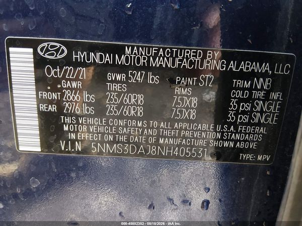 2022 HYUNDAI SANTA FE SEL
