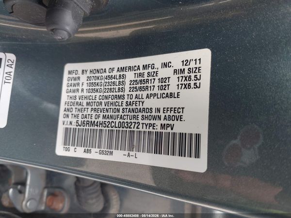 2012 HONDA CR-V EX