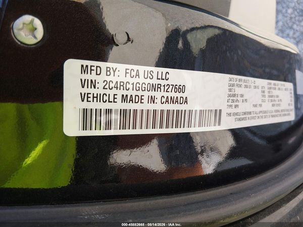 2022 CHRYSLER PACIFICA LIMITED — I9
