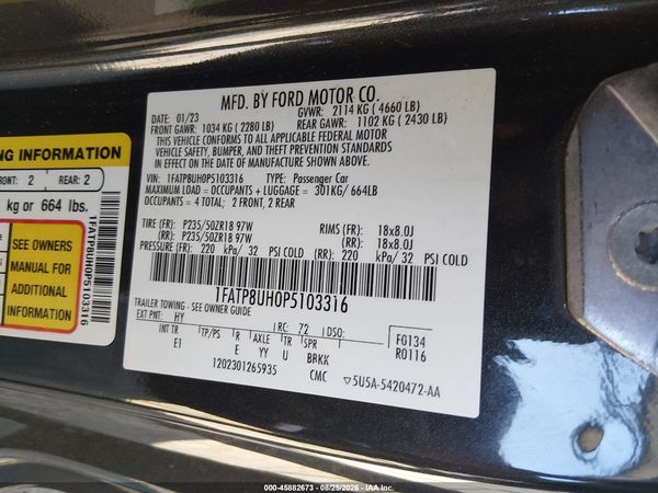 2023 FORD MUSTANG ECOBOOST PREMIUM
