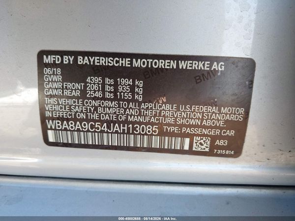 2018 BMW 320I