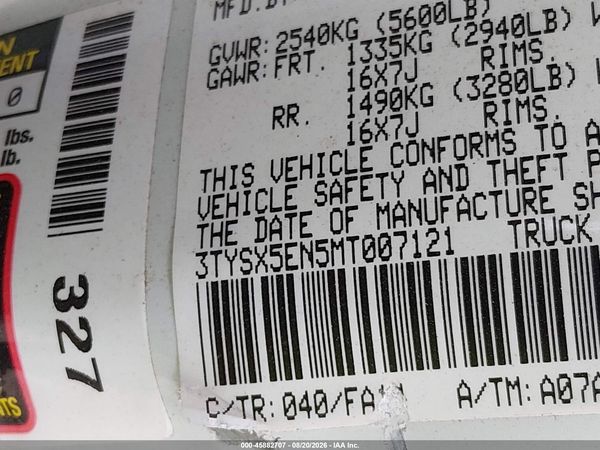 2021 TOYOTA TACOMA SR