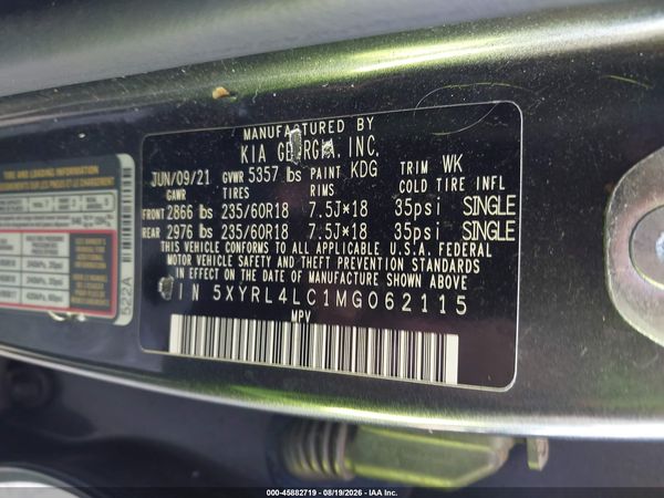 2021 KIA SORENTO S
