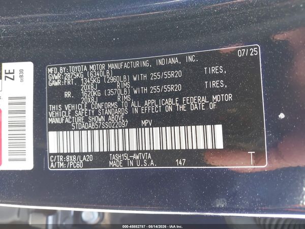 2025 TOYOTA GRAND HIGHLANDER HYBRID LIMITED MAX