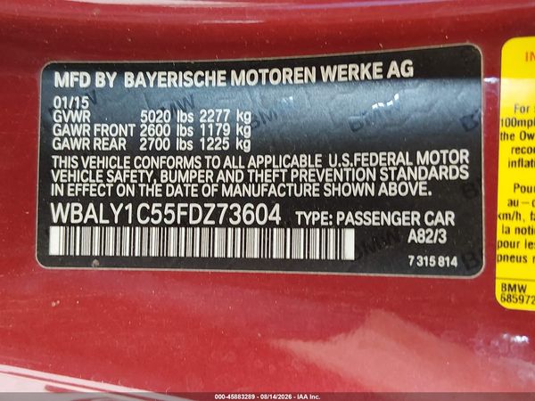 2015 BMW 640I XDRIVE