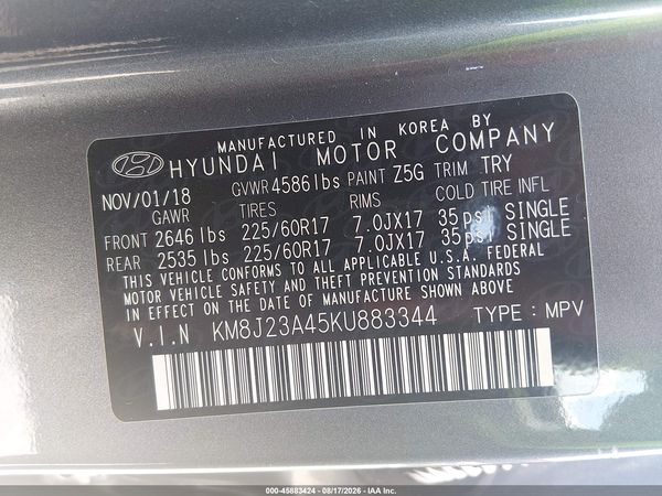2019 HYUNDAI TUCSON SE