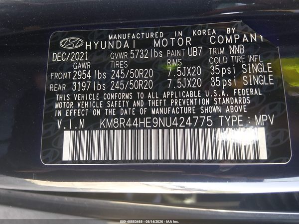 2022 HYUNDAI PALISADE SEL