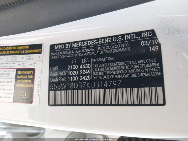 2019 MERCEDES-BENZ C 300 C300