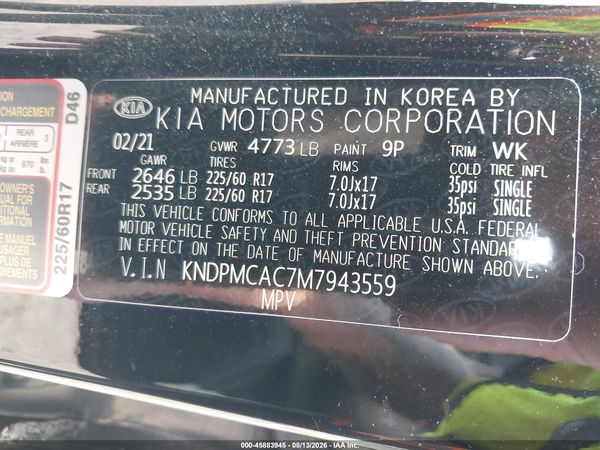 2021 KIA SPORTAGE LX