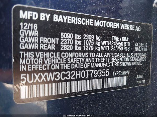 2017 BMW X4 XDRIVE28I