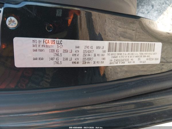 2017 DODGE GRAND CARAVAN GT — I9