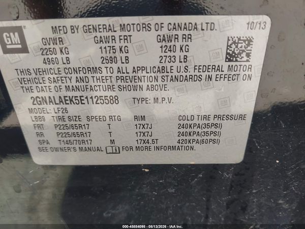 2014 CHEVROLET EQUINOX LS — I9