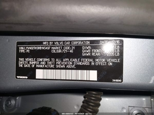 2017 VOLVO S60 INSCRIPTION T5