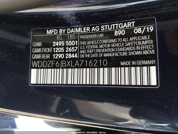 2020 MERCEDES-BENZ E 450 4MATIC