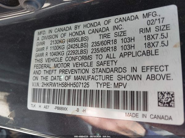 2017 HONDA CR-V EX