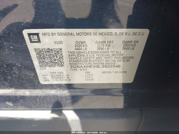2020 CHEVROLET EQUINOX FWD LS — I9