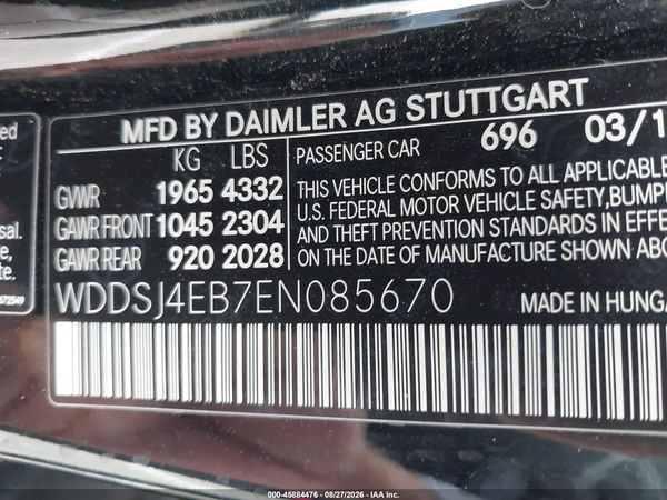 2014 MERCEDES-BENZ CLA 250 CLA250
