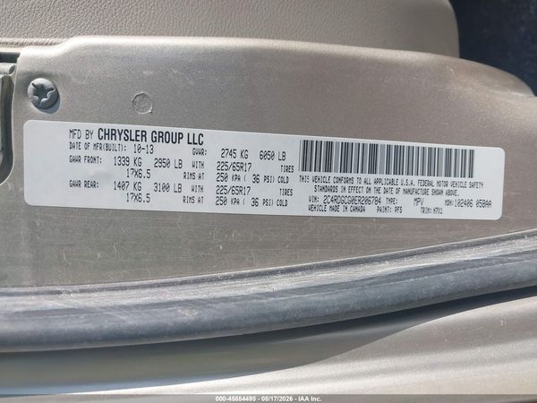 2014 DODGE GRAND CARAVAN SXT — I9