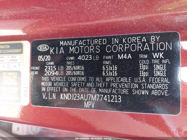 2021 KIA SOUL LX