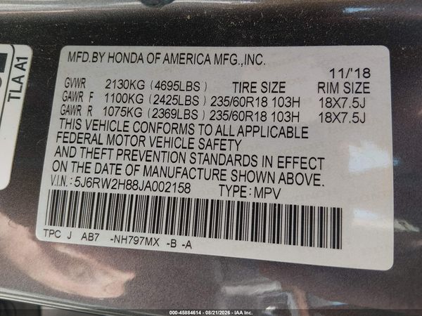 2018 HONDA CR-V EX-L/EX-L NAVI