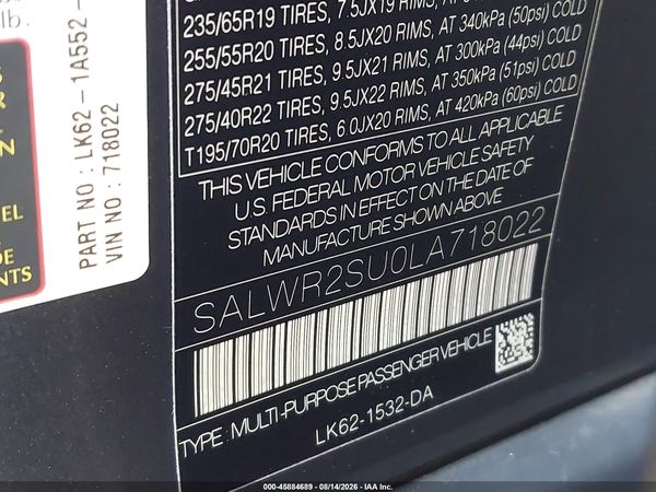 2020 LAND ROVER RANGE ROVER SPORT HSE MHEV