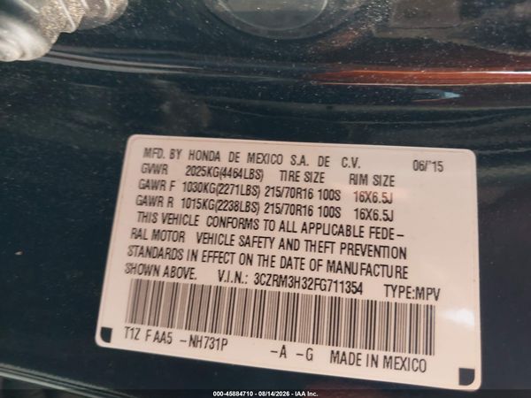 2015 HONDA CR-V LX