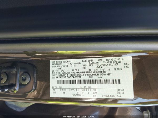 2024 FORD F-150 RAPTOR