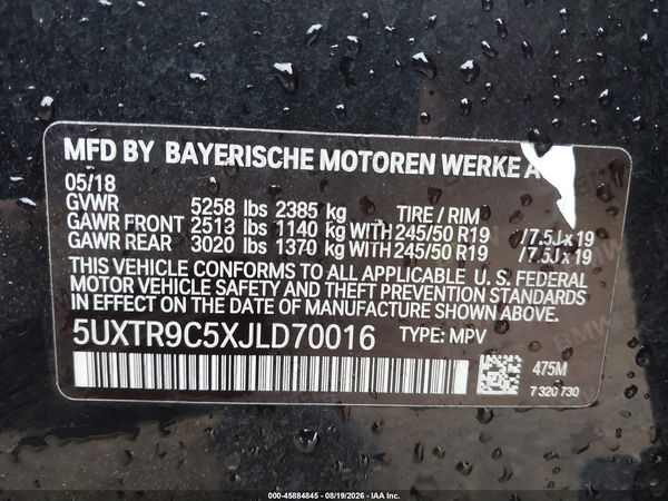 2018 BMW X3 XDRIVE30I