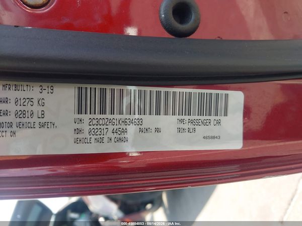2019 DODGE CHALLENGER SXT