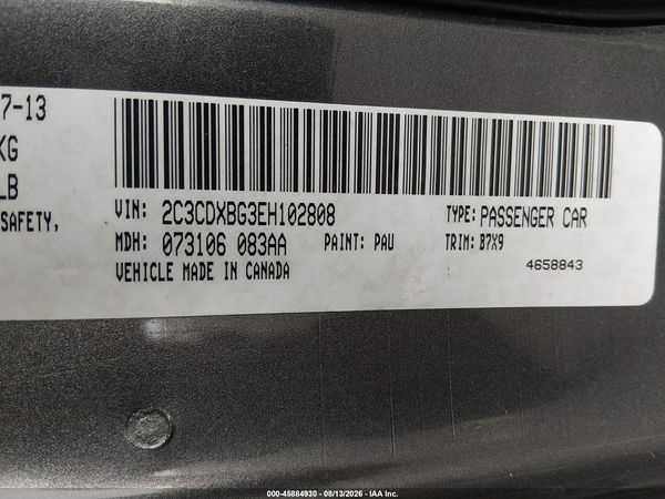 2014 DODGE CHARGER SE