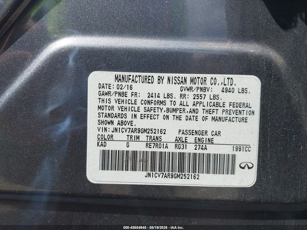 2016 INFINITI Q50 2.0T PREMIUM