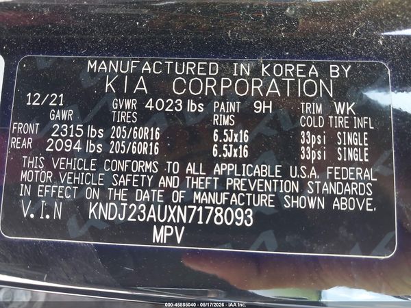 2022 KIA SOUL LX