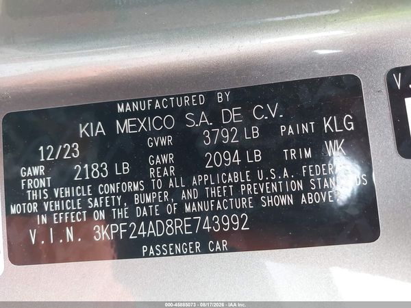 2024 KIA FORTE LXS