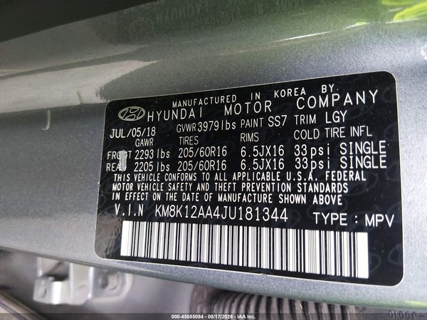 2018 HYUNDAI KONA SE