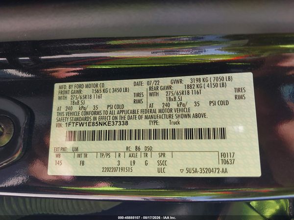 2022 FORD F-150 XLT
