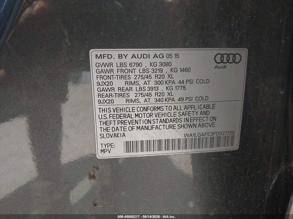 2015 AUDI Q7 3.0T PREMIUM