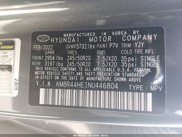 2022 HYUNDAI PALISADE SEL