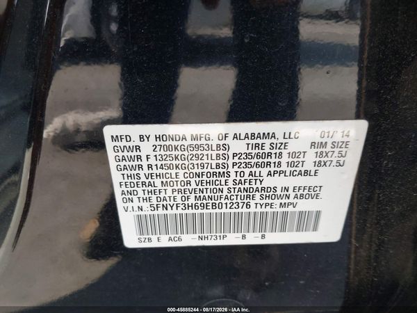2014 HONDA PILOT EX-L