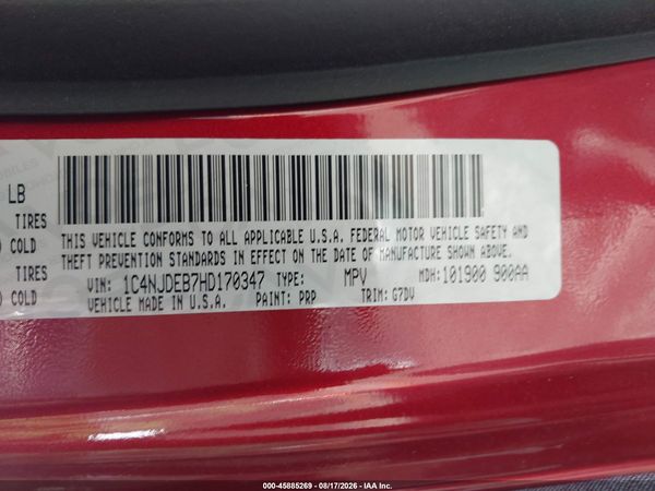 2017 JEEP COMPASS LATITUDE 4X4