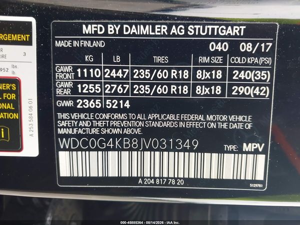 2018 MERCEDES-BENZ GLC 300 4MATIC