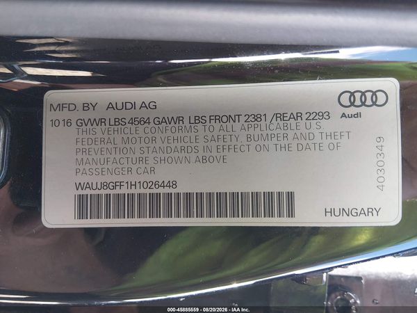 2017 AUDI A3 PREMIUM PLUS