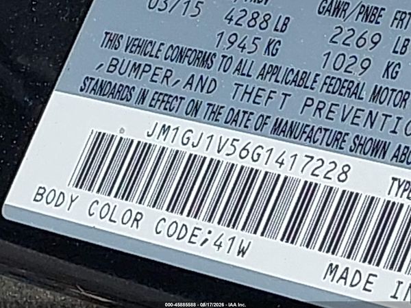 2016 MAZDA MAZDA6 I TOURING