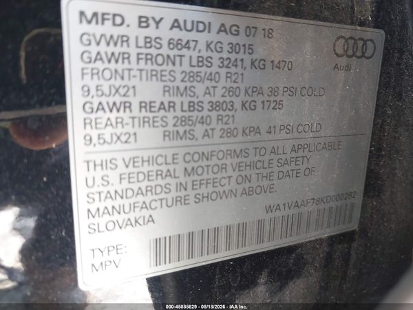 2019 AUDI Q7 55 PREMIUM