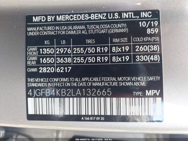 2020 MERCEDES-BENZ GLE 350 4MATIC